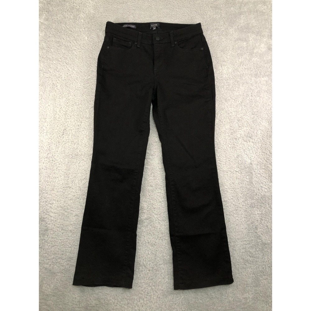 NYDJ Jean Womens 4P (29x27) Black Barbara Bootcut Lift Tuck Stretch Denim